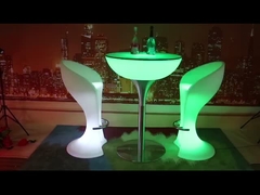 Iluminación LED luz bar mesas de cóctel y sillas inalámbricos Stand up bar mesas para la fiesta