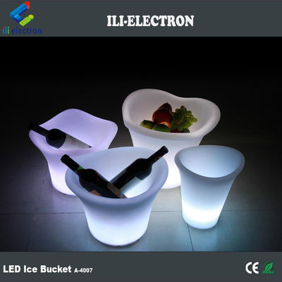 Buquetas de hielo de plástico recargables con LED inalámbricos portátiles al aire libre impermeables para fiesta