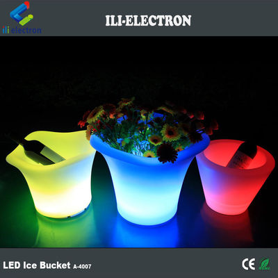Buquetas de hielo de plástico recargables con LED inalámbricos portátiles al aire libre impermeables para fiesta