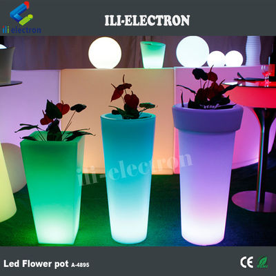 Iluminado Highboy LED maceta artificial de flores con 16 colores cambiando con control remoto