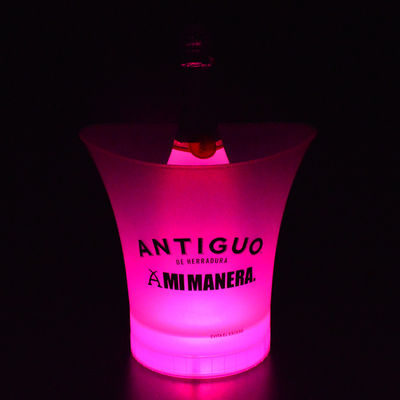 Vendedor caliente plástico led champaña cubo de hielo