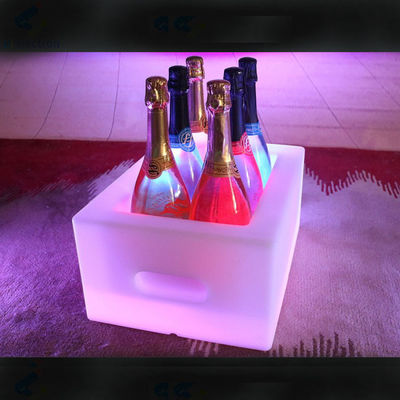 16 colores cambiantes PE plástico LED cubo de hielo IP65 resistente al agua para la cerveza Champagne