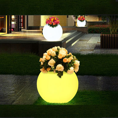 Planta de flores de plástico recargable con led con acabado congelado