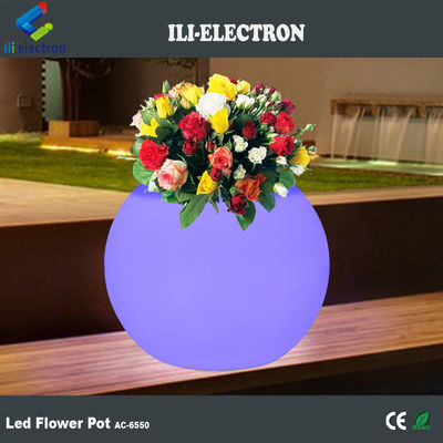 Planta de flores de plástico recargable con led con acabado congelado