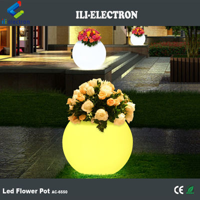 Planta de flores de plástico recargable con led con acabado congelado