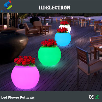 Planta de flores de plástico recargable con led con acabado congelado