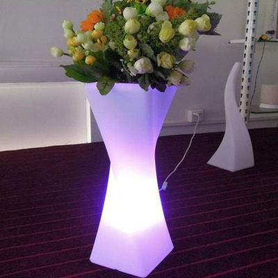 Recargable con un solo LED iluminado con maceta de flores retorcida Color personalizado