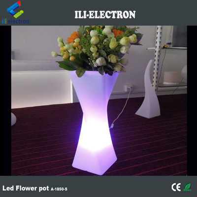 Recargable con un solo LED iluminado con maceta de flores retorcida Color personalizado