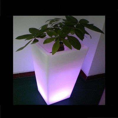 China Proveedor LED exterior iluminado iluminado planta cuadrada olla de 80000h duración de la batería