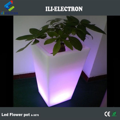 China Proveedor LED exterior iluminado iluminado planta cuadrada olla de 80000h duración de la batería