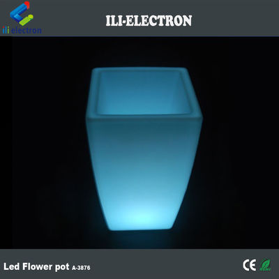 China Proveedor LED exterior iluminado iluminado planta cuadrada olla de 80000h duración de la batería