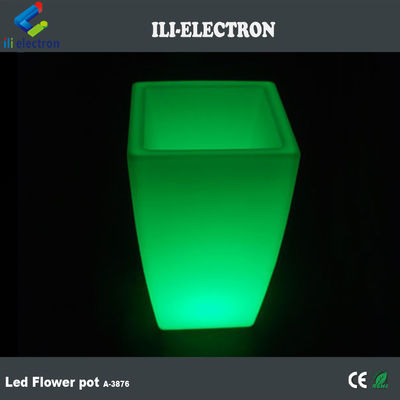 China Proveedor LED exterior iluminado iluminado planta cuadrada olla de 80000h duración de la batería
