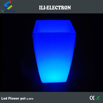 China Proveedor LED exterior iluminado iluminado planta cuadrada olla de 80000h duración de la batería