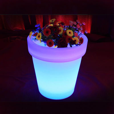 Control táctil de la plantación de jarrón de led recargable con cambio de color