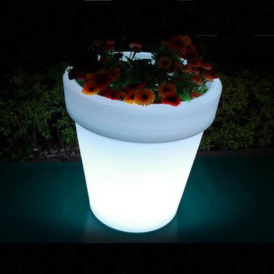 Control táctil de la plantación de jarrón de led recargable con cambio de color