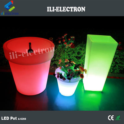 Control táctil de la plantación de jarrón de led recargable con cambio de color