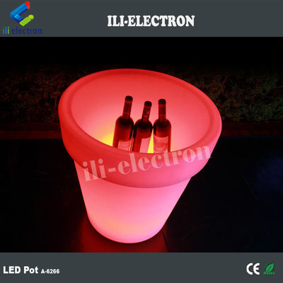 Control táctil de la plantación de jarrón de led recargable con cambio de color