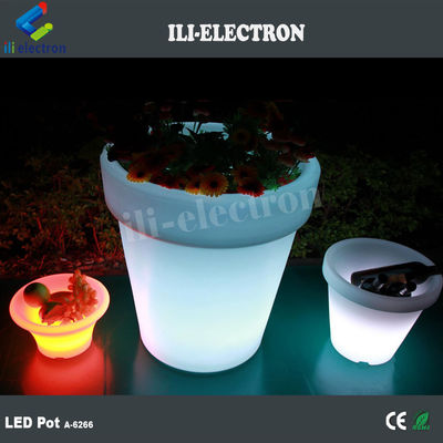 Control táctil de la plantación de jarrón de led recargable con cambio de color