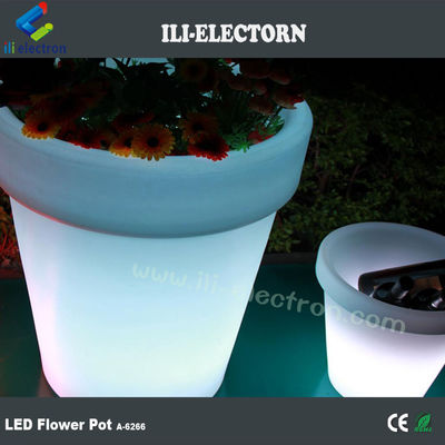 Iluminación colorida LED Planta de flores de plástico para la decoración del jardín