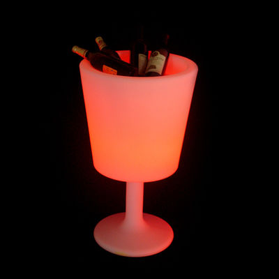 control inalámbrico de plástico brillante balde de hielo con soporte para interiores y exteriores