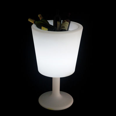 control inalámbrico de plástico brillante balde de hielo con soporte para interiores y exteriores