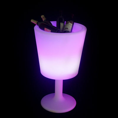 control inalámbrico de plástico brillante balde de hielo con soporte para interiores y exteriores
