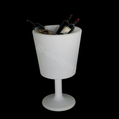 control inalámbrico de plástico brillante balde de hielo con soporte para interiores y exteriores