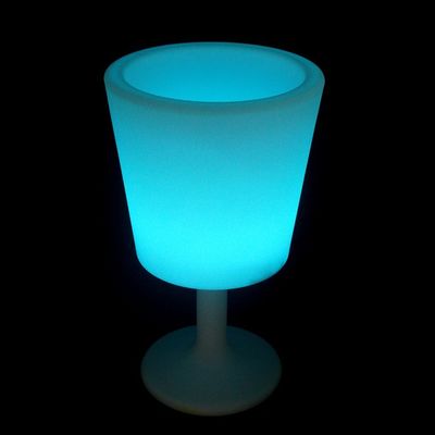 control inalámbrico de plástico brillante balde de hielo con soporte para interiores y exteriores