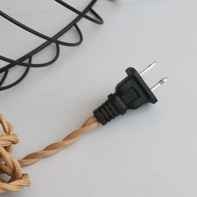 Material de bambú lámpara colgante de estilo industrial con enchufe y interruptor