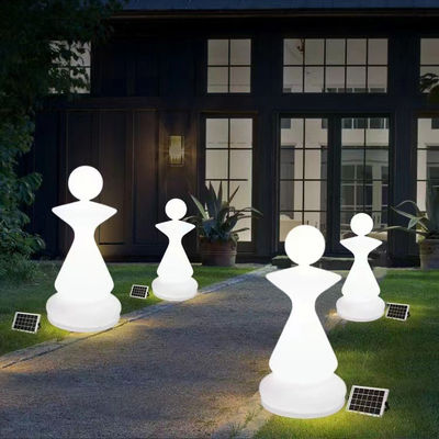 Lámparas de jardín con forma de ajedrez de plástico recargable AC 85-265V