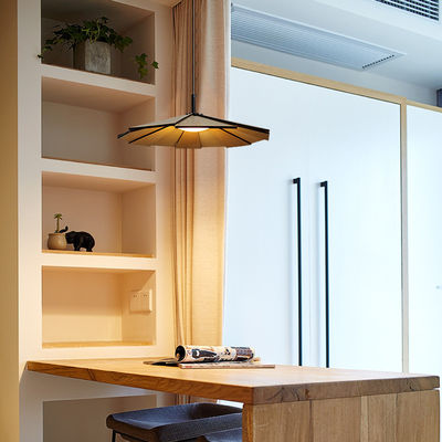 Pendiente de pared de interior de buena calidad bambú madera dormitorio lámpara de ratan sombra lámparas hechas a mano