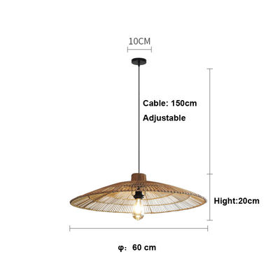 Candelero de luz de colgante de ratán personalizado para la casa de familia Zen Tea Room