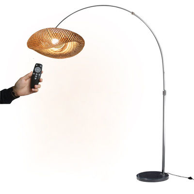 Control del interruptor de luz de sombreado de bambú de ratan LED
