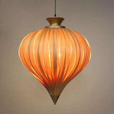 Lámparas colgantes de madera - Lámparas colgantes de chapa - Lámparas de madera LED creativas