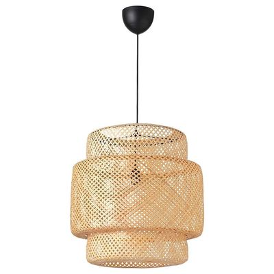 Diseño único lámpara decorativa colgante de bambú lámpara artesanal de bambú