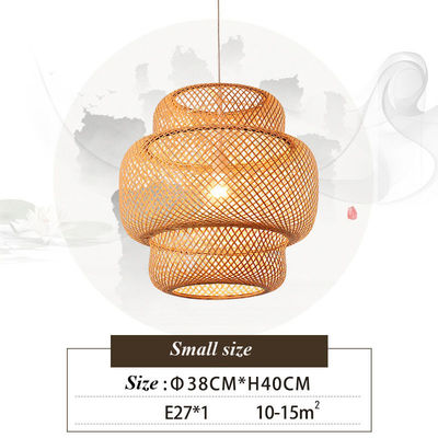 Diseño único lámpara decorativa colgante de bambú lámpara artesanal de bambú