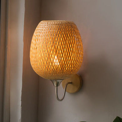 Diseño de arte creativo sombra de luz de pared de ratán para pasillo de pasillo