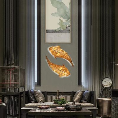 Lámpara colgante creativa diseño de peces lámpara colgante de lámpara de candelabros