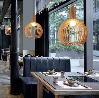 Jaula de pájaros colgante de ratán candelabra 3500K Blanco cálido para bar de restaurante