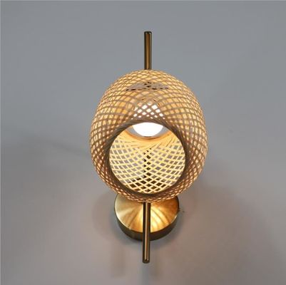 lujosa lámpara de pared tejida de bambú - lámpara de pasillo de bambú - lámpara colgante de bambú