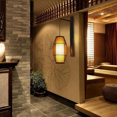 Lámpara de pared de madera maciza china retro - Hotel Lámpara de pasillo de bambú -Lámpara de pared de linterna de bambú antigua