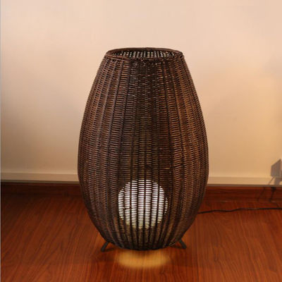 35cm/45cm/78cm/128cm de altura lámparas artísticas de pie lámparas de suelo de mimbre de ratán
