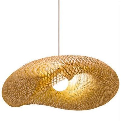 Lámpara de luz de colgante de bambú moderno para habitación interior