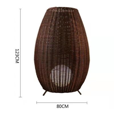 Candelabro con colgante de Wicker Rattan hecho a mano Control de interruptor de ángulo de haz de 150 grados