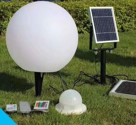 Lámparas de jardín de esfera solar de la serie pulg in light con alfiler