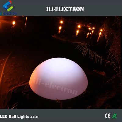 PE plástico LED semisfera luz recargable para la decoración de Navidad
