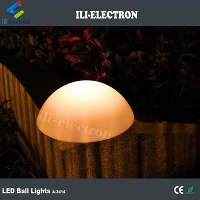 PE plástico LED semisfera luz recargable para la decoración de Navidad