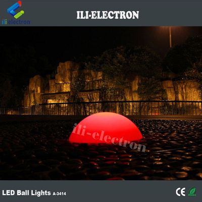 PE plástico LED semisfera luz recargable para la decoración de Navidad