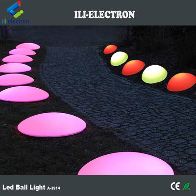 PE plástico LED semisfera luz recargable para la decoración de Navidad