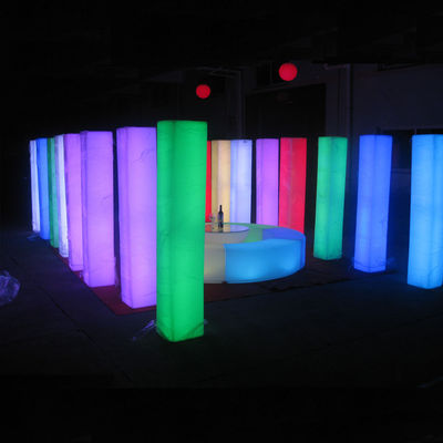 PE Columnas de bodas decorativas iluminadas de plástico columnas de bodas iluminadas